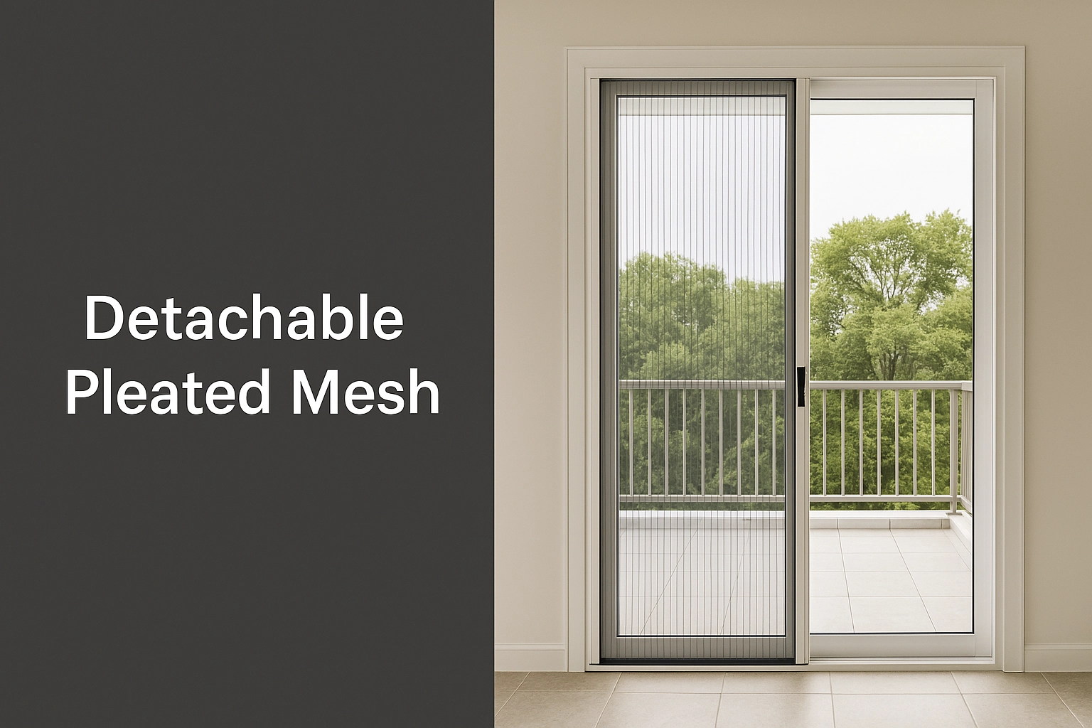 Detachable Pleated Mesh
